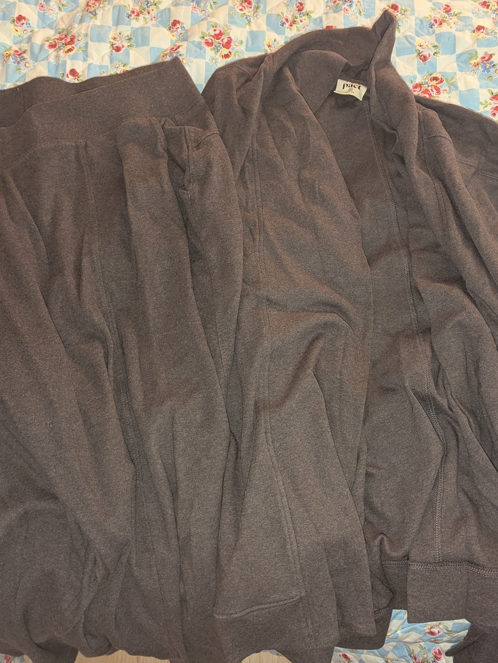 PACT Heather Brown Airplane Wrap & Pant SET - Picture 4 of 4